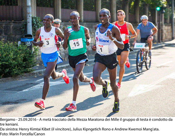 Risultati Bergamo Half Marathon 2016: spicca il keniano Henry Kimtai Kibet e l'azzurra Eleonora Bazzoni