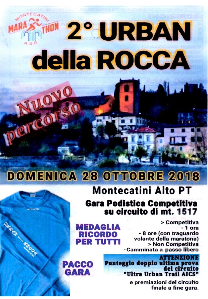 Montecatini ospita domenica la 2^  edizione della Urban della Rocca