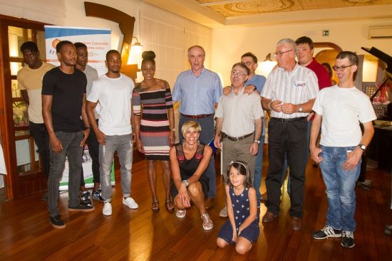 Cena campioni - atleti giamaicani e ragazzi Melograno