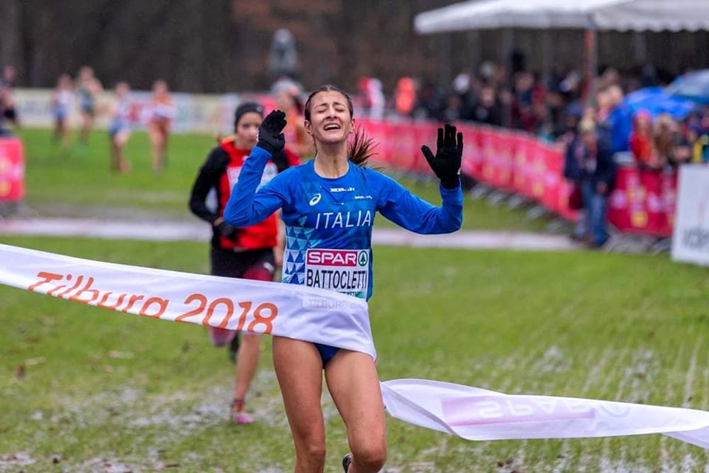 Una fantastica Nadia Battocletti vince l'oro ai campionati  europei under 20 di cross a Lisbona