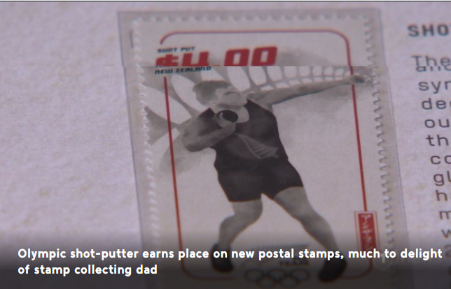 Jacko Gill finisce sui nuovi francobolli postali neo zelandesi per la gioia del papà collezionista
