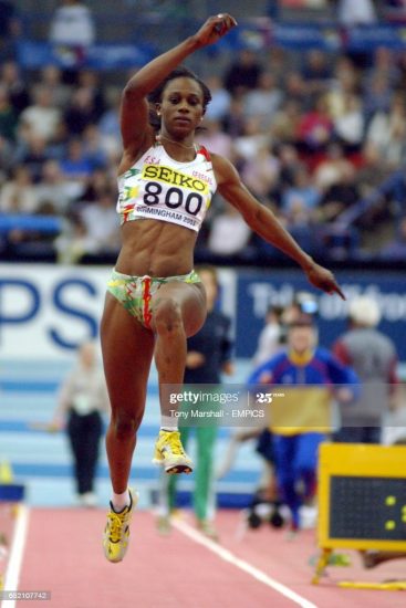 Senegal's Kene Ndoye in action in the Women's Triple Jump (Photo by Tony Marshall/EMPICS via Getty Images)