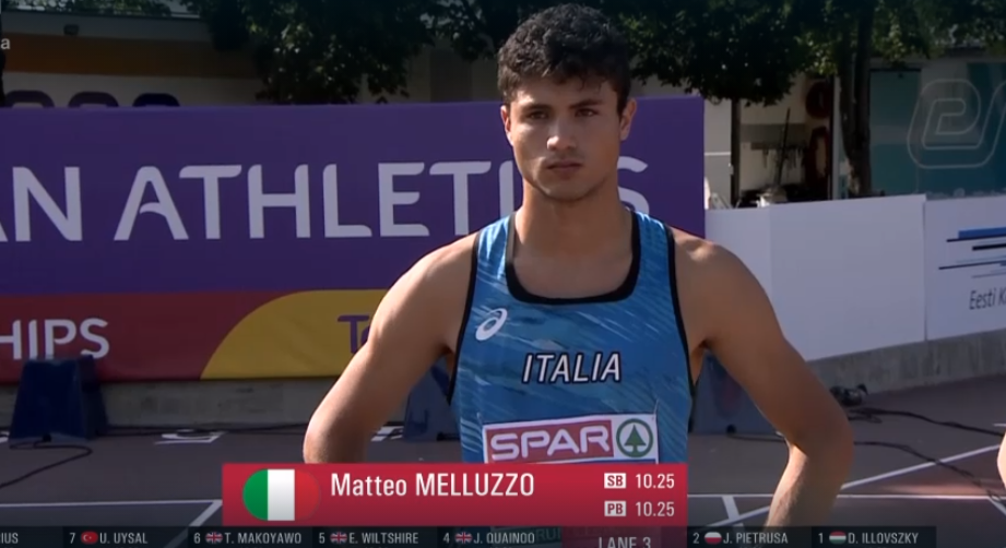 Europei U20 Tallin: splendido bronzo nei 100 metri per Matteo Melluzzo