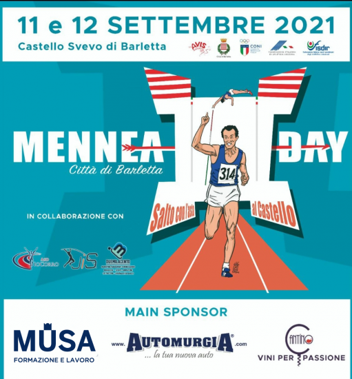 Locandina Mennea day, 11 e 12 settembre 2021