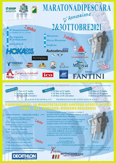 Maratona di Pescara 02-03102021 locandina