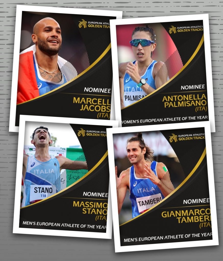 Jacobs-Tamberi-Palmisano-Stano candidati per l’Atleta Europeo dell’Anno di European Athletics