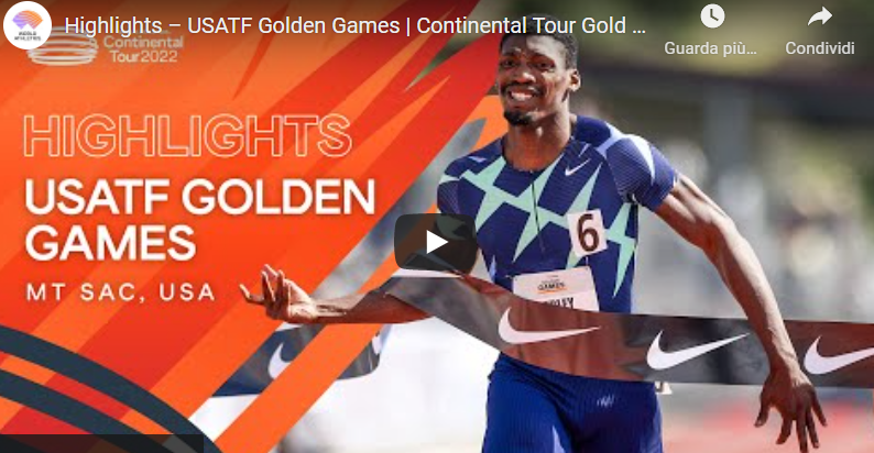 Il VIDEO dei Momenti salienti dei Golden Games USATF 2022 al Mt. Sac Relays