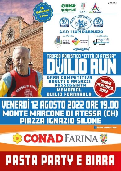 Duilio Run-Trofeo Podistico Città di Atessa 12082022 locandina