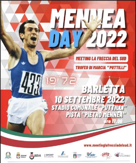 Loc. Mennea Day 10 settembre, Stadio Puttilli Barletta