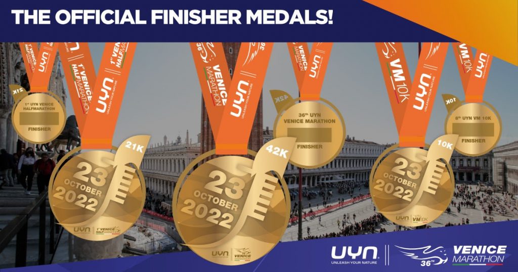 36^Venicemarathon 42K-21K-10K: ecco la medaglia scelta dai runners!