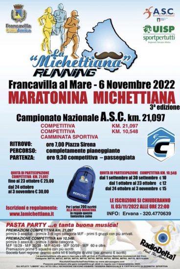 La Michettiana Running 06112022 locandina
