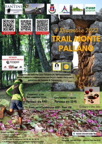 Trail Monte Pallano 04122022 locandina