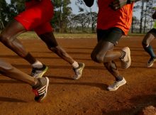 FILE PHOTO: Athletes exercise in the early morning in the sports ground of the University of Eldoret in western Kenya, March 21, 2016. REUTERS/Siegfried Modola/File Photo