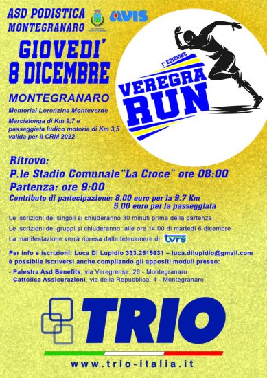 Veregra Run 08122022 locandina