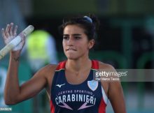PADOVA, ITALY - AUGUST 30:  Roberta Bruni during the women's pole valut final during the Italian National Athletics Championships at Daciano Colbachini Stadium on August 30, 2020 in Padova, Italy.  (Photo by Pier Marco Tacca/Getty Images)