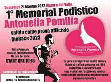 Locandina 1° Memorial Podistico ANTONELLA POMILIA 2023 BioRace